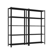 Комплект из двух стеллажей металлических 5 полок из металла с доставкой ЧЕРНЫЕ МИА-116/2 (х2) Комплект из двух стеллажей металлических 5 полок из металла с доставкой ЧЕРНЫЕ МИА-116/2 (х2)