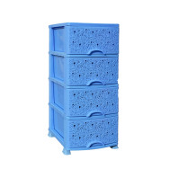 Комод пластиковый 90х38х47 см с выдвижными ящиками голубой Эффект Ажур Комод пластиковый 90х38х47 см с выдвижными ящиками голубой Эффект Ажур