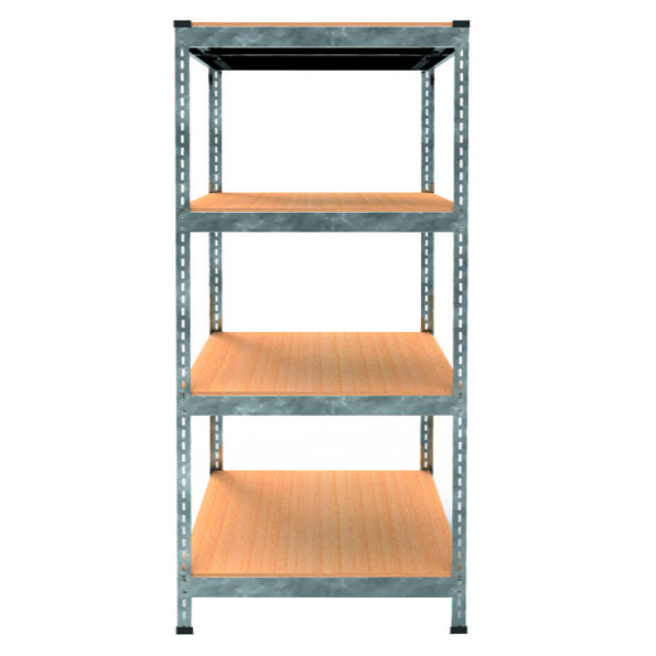 Стеллаж металлический 150х60х45 см ЦИНК 4 полки из ДСП EM-Pro для дома, гаража, инструментов -
                                                        Фото 2