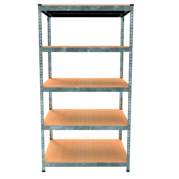 Стеллаж металлический 180х90х45 см ЦИНК 5 полок из ДСП EM-Pro для дома, гаража, инструментов -
                                                        Фото 2