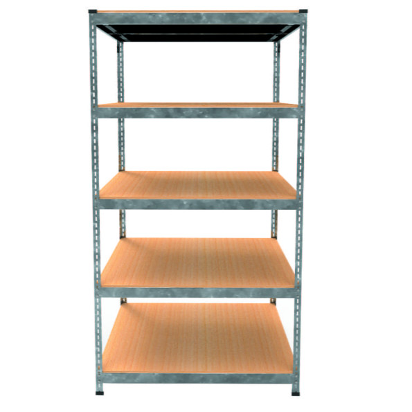 Стеллаж металлический 180х90х60 см ЦИНК 5 полок из ДСП EM-Pro для дома, гаража, инструментов -
                                                        Фото 2