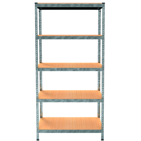 Стеллаж металлический 240х90х30 см ЦИНК 5 полок из ДСП EM-Pro для дома, гаража, инструментов -
                                                        Фото 2