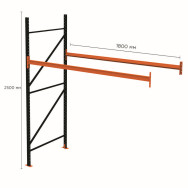 Стелаж паллетный 250х180х110 см Черный 2 уровня 4 паллетоместа хранения SM-Pro Стелаж паллетный 250х180х110 см Черный 2 уровня 4 паллетоместа хранения SM-Pro