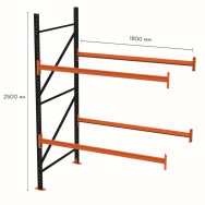 Стелаж паллетный 250х180х110 см Черный 3 уровня хранения 6 паллетомест SM-Pro Стелаж паллетный 250х180х110 см Черный 3 уровня хранения 6 паллетомест SM-Pro