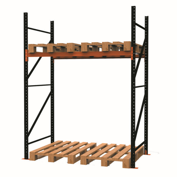 Стелаж паллетный 250х180х110 см Черный 2 уровня хранения 4 паллетоместа SM-Pro -
                                                        Фото 3