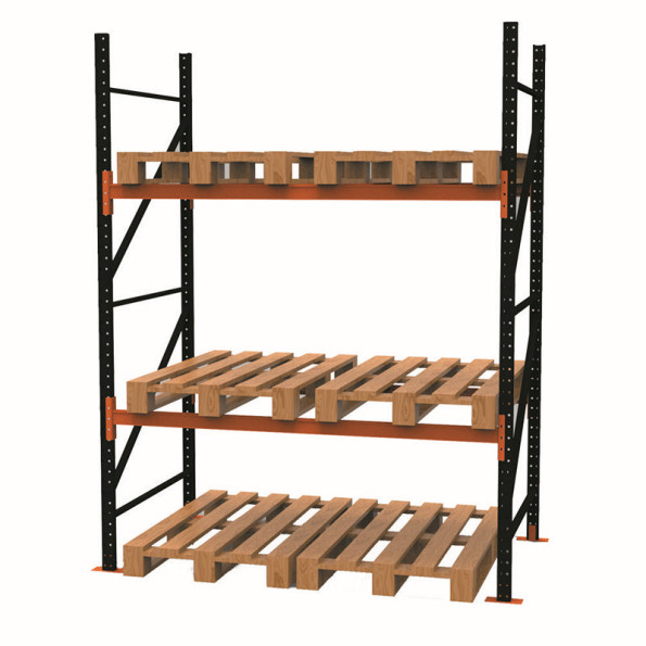 Стелаж паллетный 250х180х110 см Черный 3 уровня хранения 6 паллетомест SM-Pro -
                                                        Фото 3