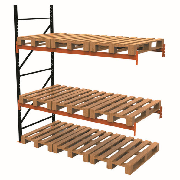 Стелаж паллетный 250х250х110 см Черный 3 уровня хранения 9 паллетомест SM-Pro -
                                                        Фото 3
