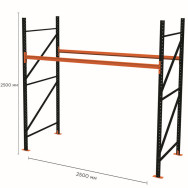 Стелаж паллетный 250х250х110 см Черный 2 уровня хранения 6 паллетомест SM-Pro Стелаж паллетный 250х250х110 см Черный 2 уровня хранения 6 паллетомест SM-Pro