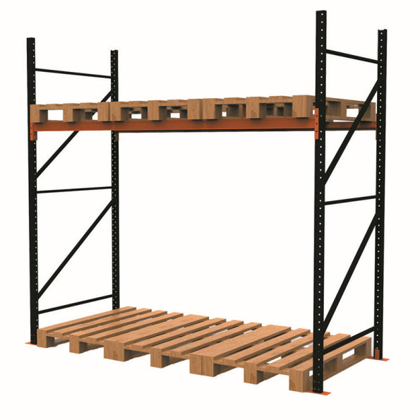 Стелаж паллетный 250х250х110 см Черный 2 уровня хранения 6 паллетомест SM-Pro -
                                                        Фото 3