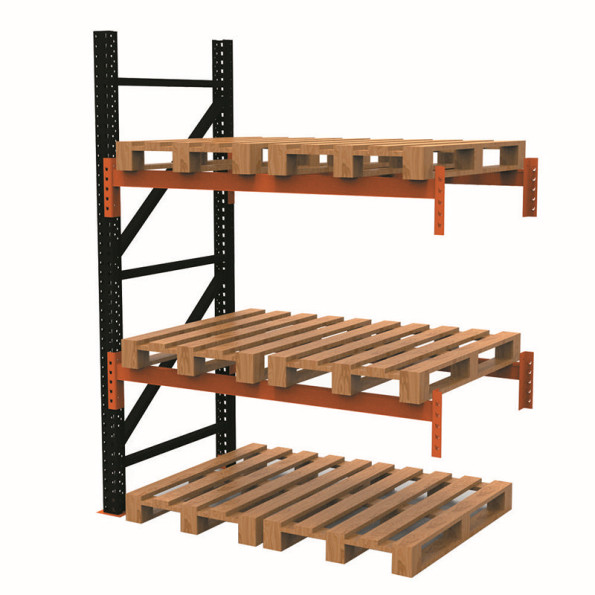 Стелаж паллетный 250х180х110 см Черный 3 уровня хранения 6 паллетомест SM-Hard -
                                                        Фото 3