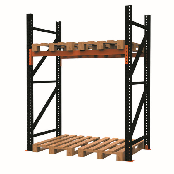 Стелаж паллетный 250х180х110 см Черный 2 уровня хранения 4 паллетоместа SM-Hard -
                                                        Фото 3