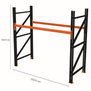 Стелаж паллетный 250х250х110 см Черный 2 уровня хранения 6 паллетомест SM-Hard Стелаж паллетный 250х250х110 см Черный 2 уровня хранения 6 паллетомест SM-Hard
