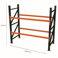 Стелаж паллетный 250х250х110 см Черный 3 уровня хранения 9 паллетомест SM-Hard Стелаж паллетный 250х250х110 см Черный 3 уровня хранения 9 паллетомест SM-Hard