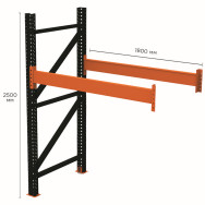 Стелаж паллетный 250х180х110 см Черный 2 уровня хранения 4 паллетоместа SM-Super-Hard Стелаж паллетный 250х180х110 см Черный 2 уровня хранения 4 паллетоместа SM-Super-Hard