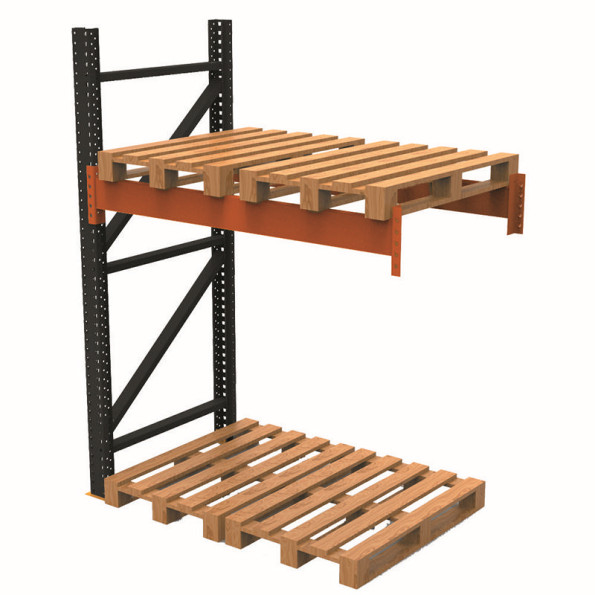 Стелаж паллетный 250х180х110 см Черный 2 уровня хранения 4 паллетоместа SM-Super-Hard -
                                                        Фото 3