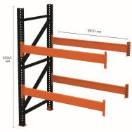 Стелаж паллетный 250х180х110 см Черный 3 уровня 6 паллетомест хранения SM-Super-Hard Стелаж паллетный 250х180х110 см Черный 3 уровня 6 паллетомест хранения SM-Super-Hard