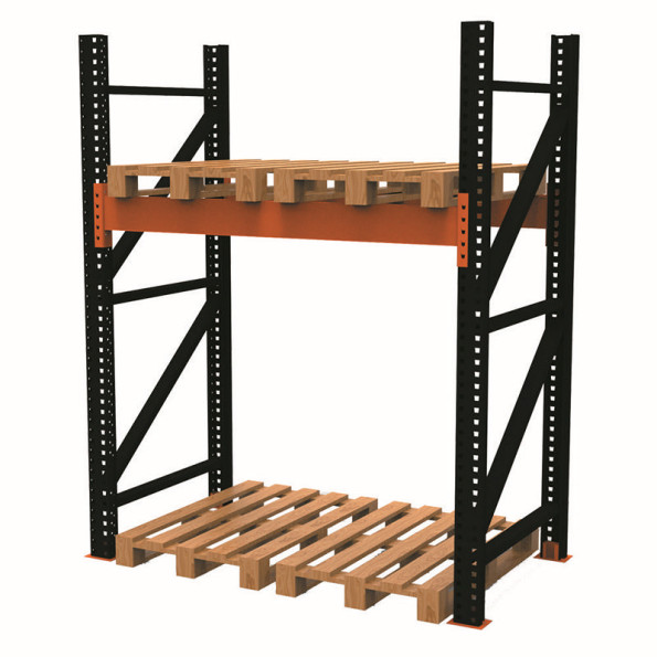 Стелаж паллетный 250х180х110 см Черный 2 уровня хранения 4 паллетоместа SM-Super-Hard -
                                                        Фото 3