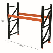 Стелаж паллетный 250х250х110 см Черный 2 уровня хранения 6 паллетомест SM-Super-Hard Стелаж паллетный 250х250х110 см Черный 2 уровня хранения 6 паллетомест SM-Super-Hard