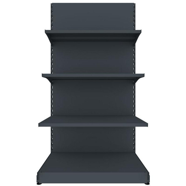 Торговый стеллаж островной (двухсторонний) 1815х950х500 мм на 4 полки Черный -
                                                        Фото 3