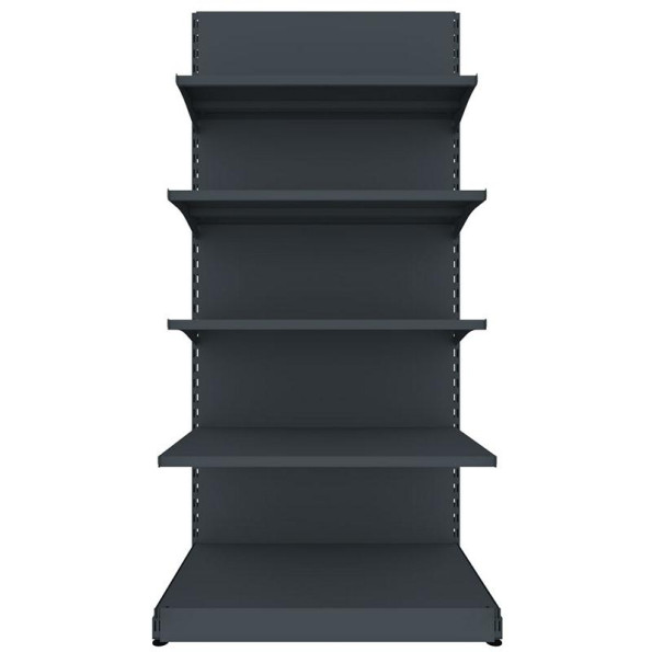 Торговый стеллаж островной (двухсторонний) 2035х950х500 мм на 5 полок Черный -
                                                        Фото 2