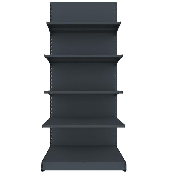 Торговый стеллаж островной (двухсторонний) 2200х950х500 мм на 5 полок Черный -
                                                        Фото 2