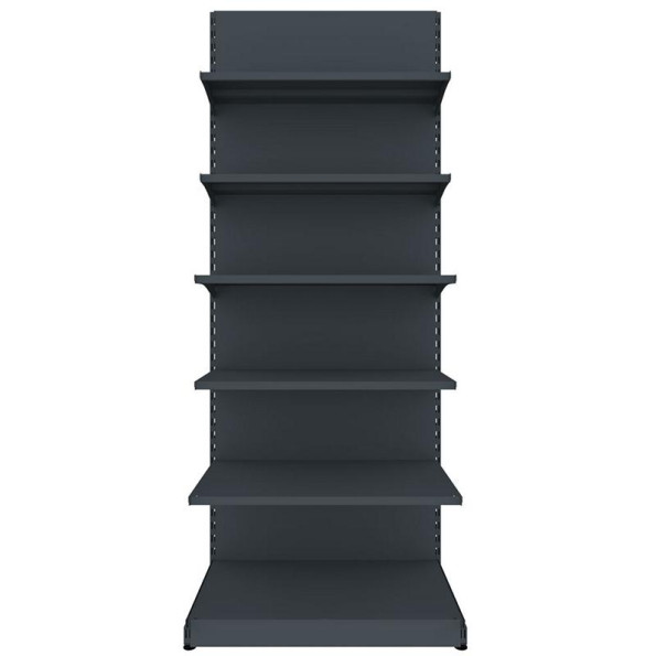 Торговый стеллаж островной (двухсторонний) 2420х950х500 мм на 6 полок Черный -
                                                        Фото 2