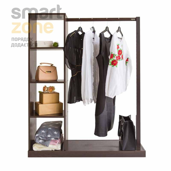 Напольная стойка для одежды с полками АЭЛИТА венге -
                                                        Фото 2