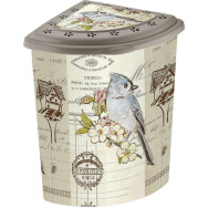 Угловая корзина для белья Elif Попугаи 338-18