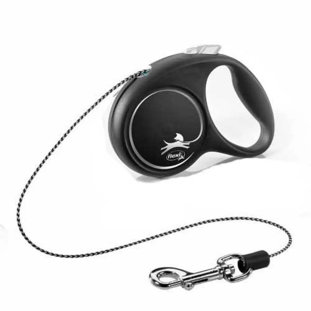 Рулетка Flexi (Флекси) design трос XS 8кг3м Чорна - Фото 1
