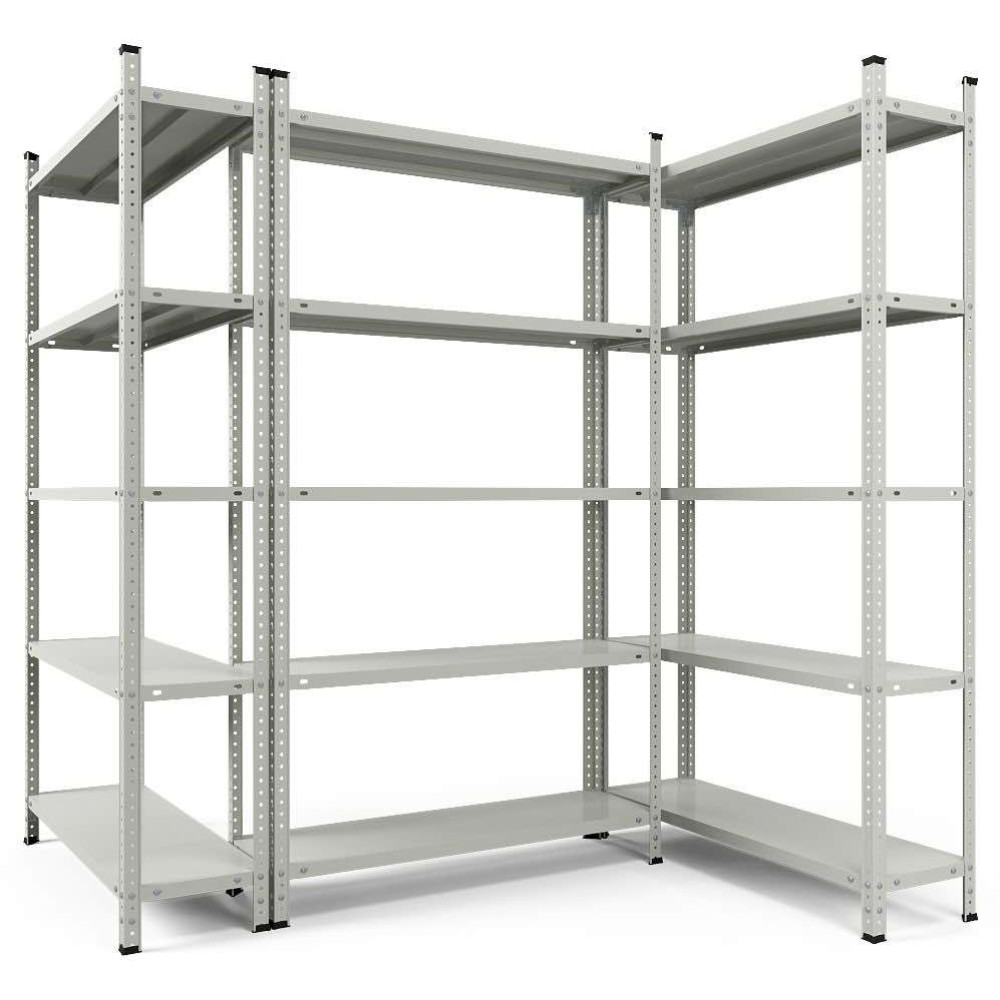 Стелаж металевий 200х70х30 см СІРИЙ 5 полиць АНКОР-ПРО для магазину, будинку, архіву - Фото 5