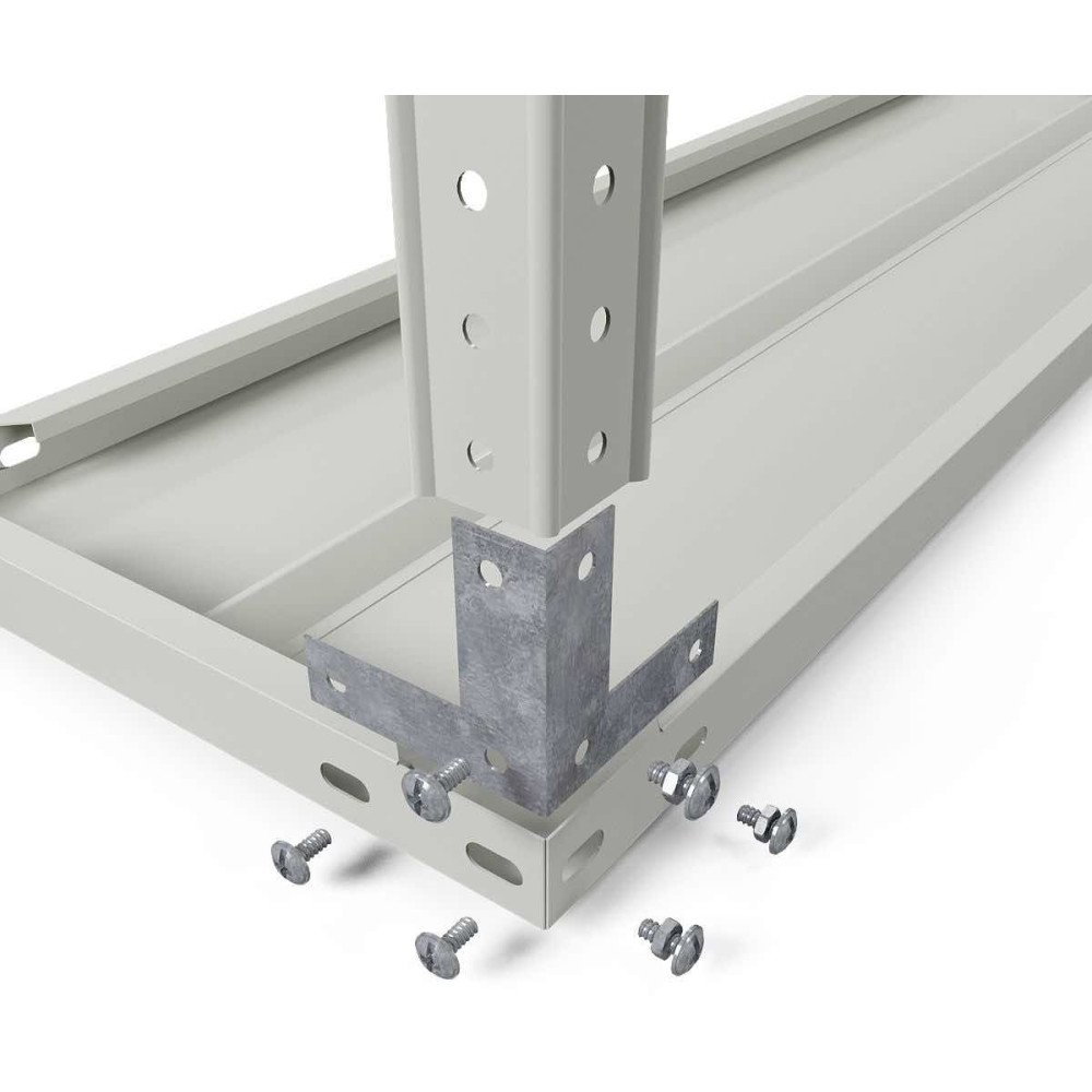 Стелаж металевий 200х70х30 см СІРИЙ 5 полиць АНКОР-ПРО для магазину, будинку, архіву - Фото 6