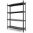 Стеллаж металлический 180х100х30 см ЧЕРНЫЙ 4 полки из металла АНКОР-ПРО для магазина, дома, архива