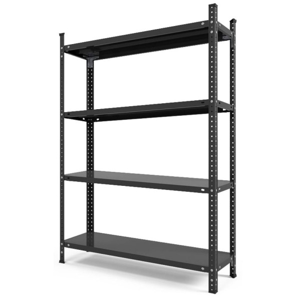 Стеллаж металлический 180х100х30 см ЧЕРНЫЙ 4 полки из металла АНКОР-ПРО для магазина, дома, архива