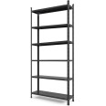 Стеллаж металлический 180х100х30 см ЧЕРНЫЙ 6 полок из металла АНКОР-ПРО для магазина, дома, архива