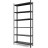 Стеллаж металлический 180х100х30 см ЧЕРНЫЙ 6 полок из металла АНКОР-ПРО для магазина, дома, архива
