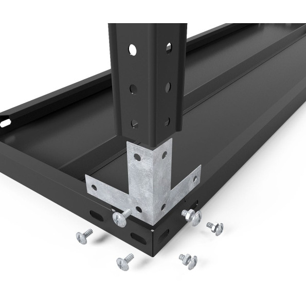 Стеллаж металлический 180х100х30 см ЧЕРНЫЙ 6 полок из металла АНКОР-ПРО для магазина, дома, архива -
                                                        Фото 6