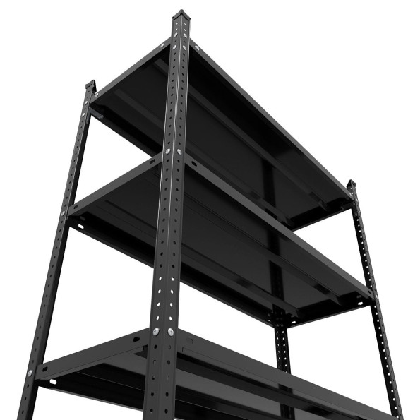 Стеллаж металлический 180х90х40 см ЧЕРНЫЙ 4 полки из металла АНКОР-ПРО для магазина, дома, архива -
                                                        Фото 2