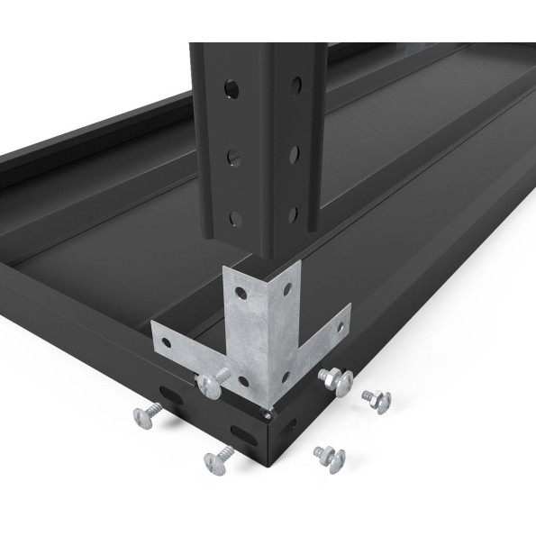 Стеллаж металлический 180х90х40 см ЧЕРНЫЙ 4 полки из металла АНКОР-ПРО для магазина, дома, архива -
                                                        Фото 5