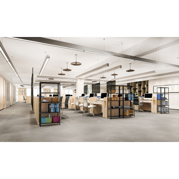 Стеллаж металлический 180х90х40 см ЧЕРНЫЙ 4 полки из металла АНКОР-ПРО для магазина, дома, архива -
                                                        Фото 8