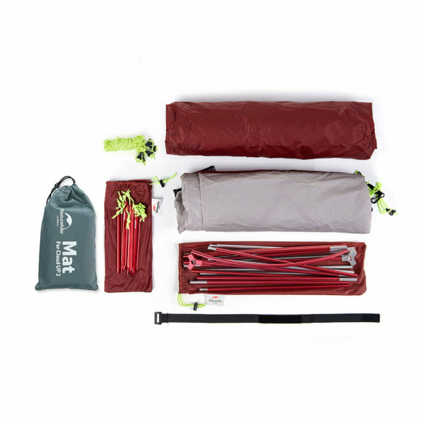 Палатка сверхлегкая двухместная с футпринтом Naturehike Cloud Up 2 Updated оранжевая -
                                                        Фото 4