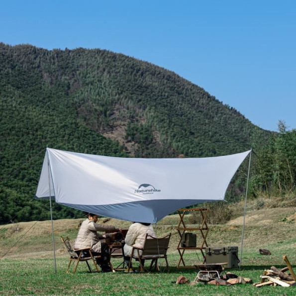 Тент для кемпинга Naturehike Hexagon Silver Coated, 520*460 см, серо-голубой (с двумя стойками) -
Фото 4 Тент для кемпинга Naturehike Hexagon Silver Coated, 520*460 см, серо-голубой (с двумя стойками) -
Фото 4