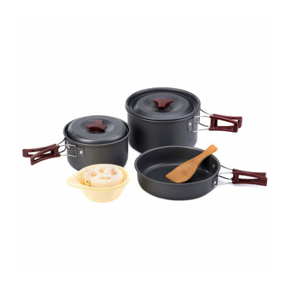 Набір посуду Naturehike 3-4 NH (2 каструлі + кришки + сковорода) carbon -
Фото 2 Набір посуду Naturehike 3-4 NH (2 каструлі + кришки + сковорода) carbon -
Фото 2