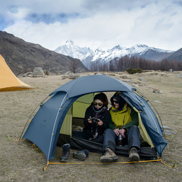 Намет двомісний зі сферичним куполом Naturehike Cloud Peak 2 темно-синій -
                                                        Фото 7