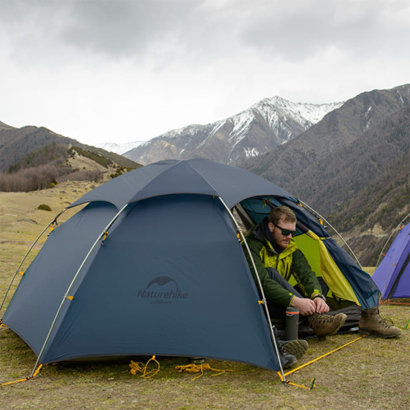 Намет двомісний зі сферичним куполом Naturehike Cloud Peak 2 темно-синій -
                                                        Фото 9