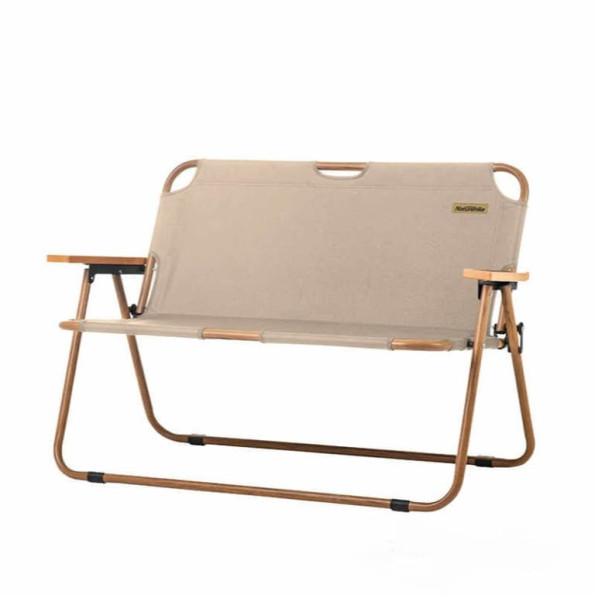 Кресло складное подвійне Naturehike Wood Luxury алюминий, песочное