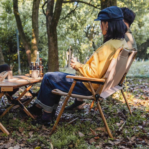 Кресло складное подвійне Naturehike Wood Luxury алюминий, песочное -
                                                        Фото 4