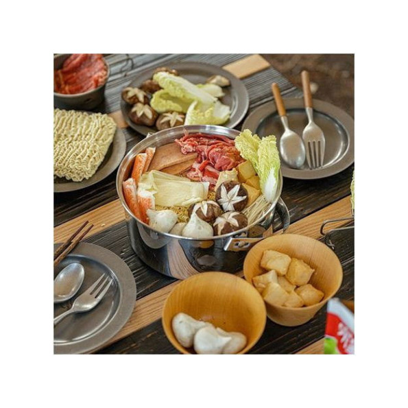 Набір посуду (каструля, казанок, сковорідка,чайник) Naturehike нержавіюча сталь -
                                                        Фото 5