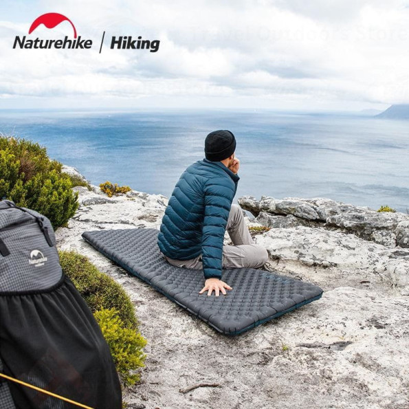 Матрац надувний надлегкий Naturehike із мішком для надування, прямокутний зелений 183 см -
                                                        Фото 5