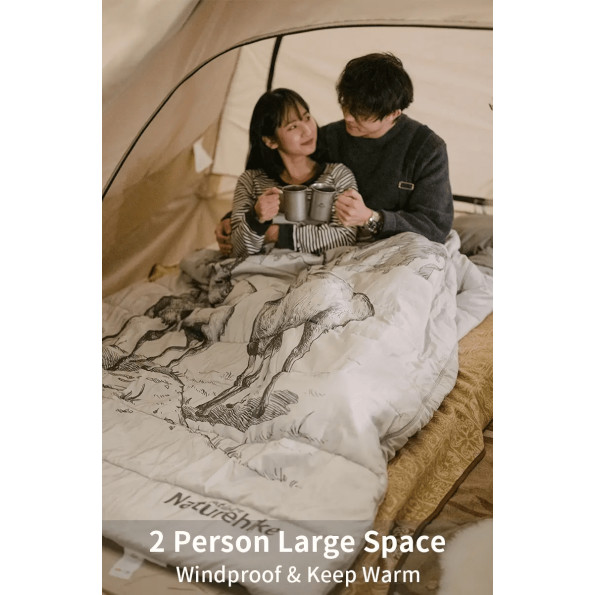 Спальний мішок двомісний із подушками Naturehike, зелений -
                                                        Фото 6