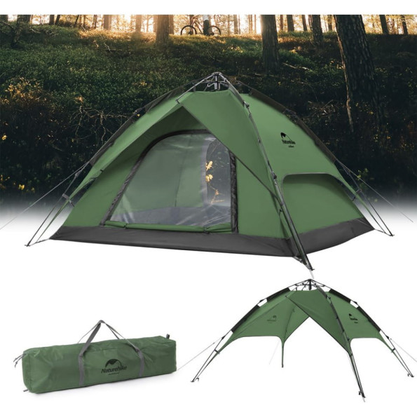 Намет чотиримісний автоматичний Naturehike , темно-зелений -
                                                        Фото 2